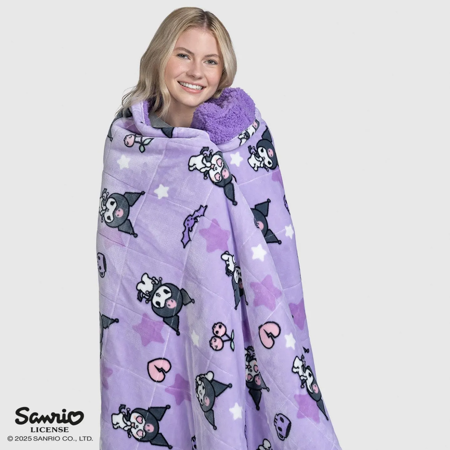 Kuromi Sherpa Blanket Licensed