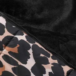 Leopard / Black Puffer Jacket