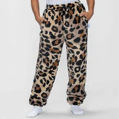 Leopard Sherpa Cuffed Pant