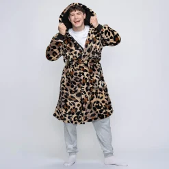Leopard Sherpa Dressing Gown
