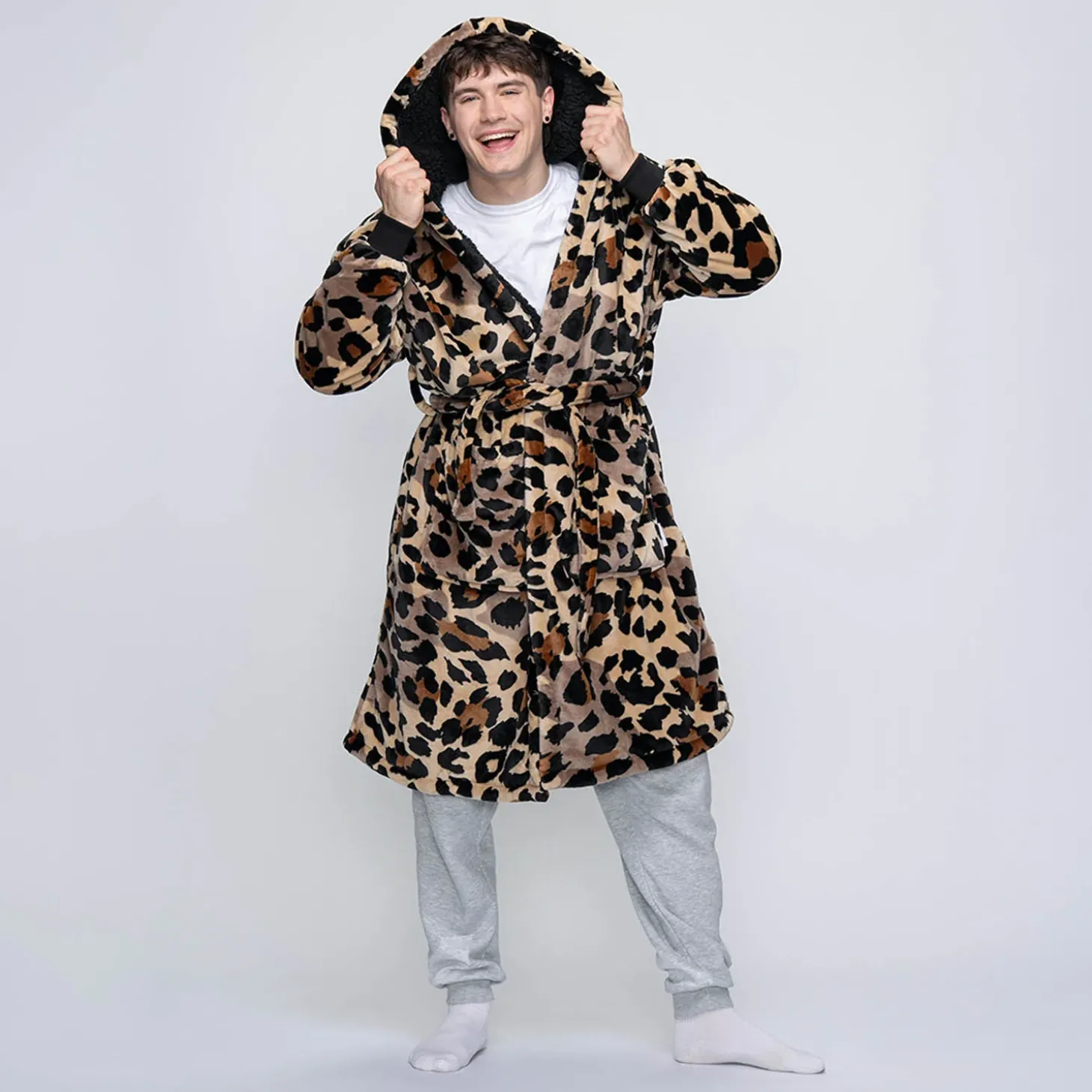 Leopard Sherpa Dressing Gown