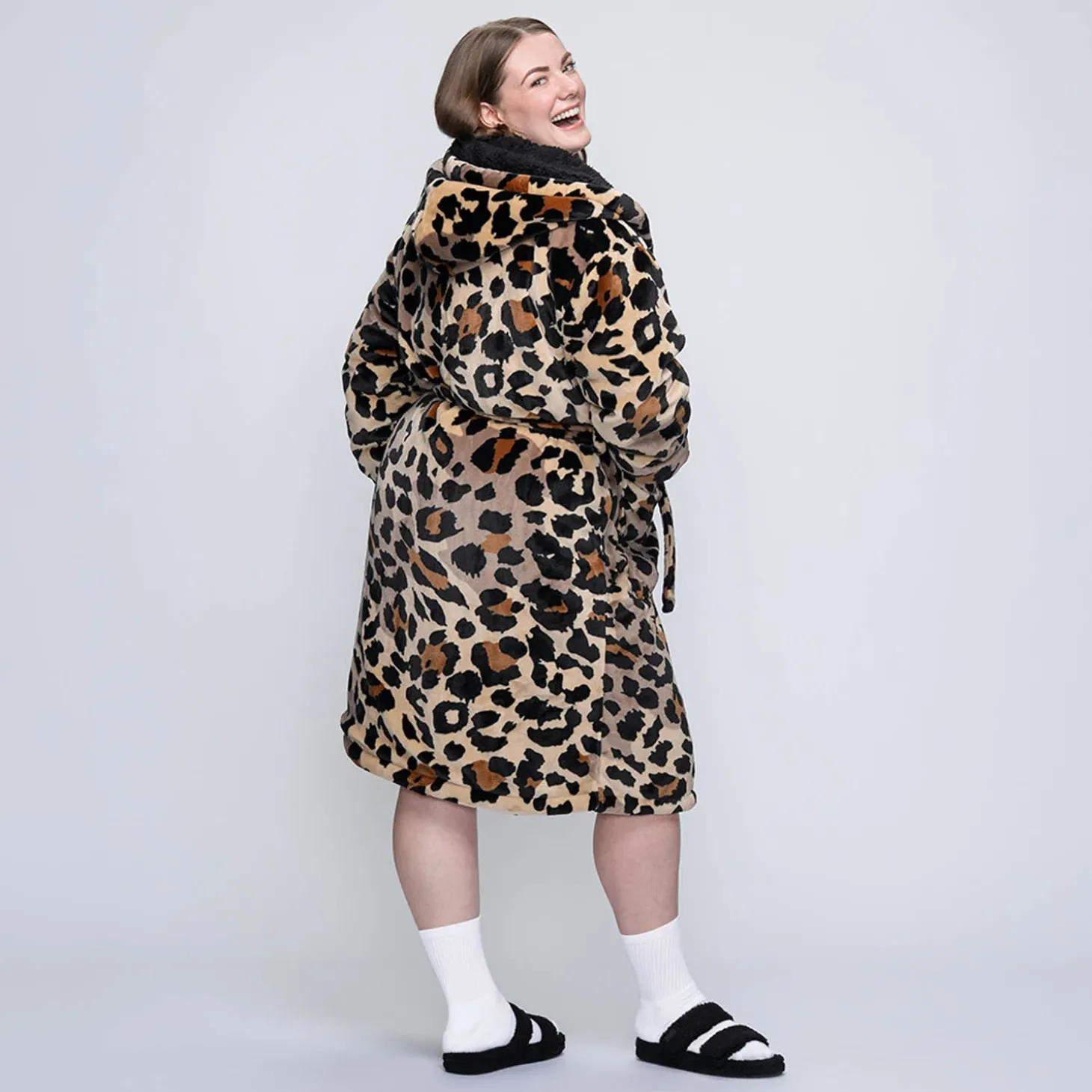 Leopard Sherpa Dressing Gown