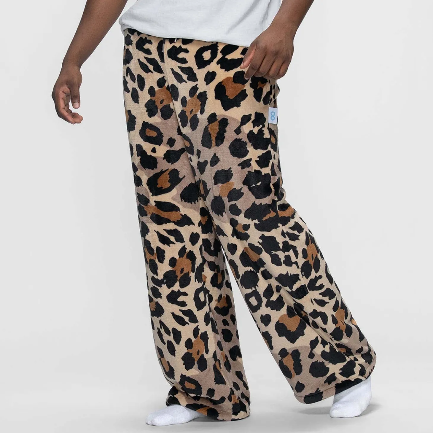 Leopard Sherpa Wide Leg Pant