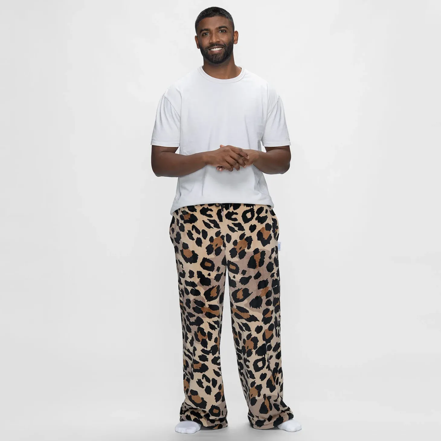 Leopard Sherpa Wide Leg Pant