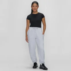 Light Grey Marle Fleece Cuff Trackpant
