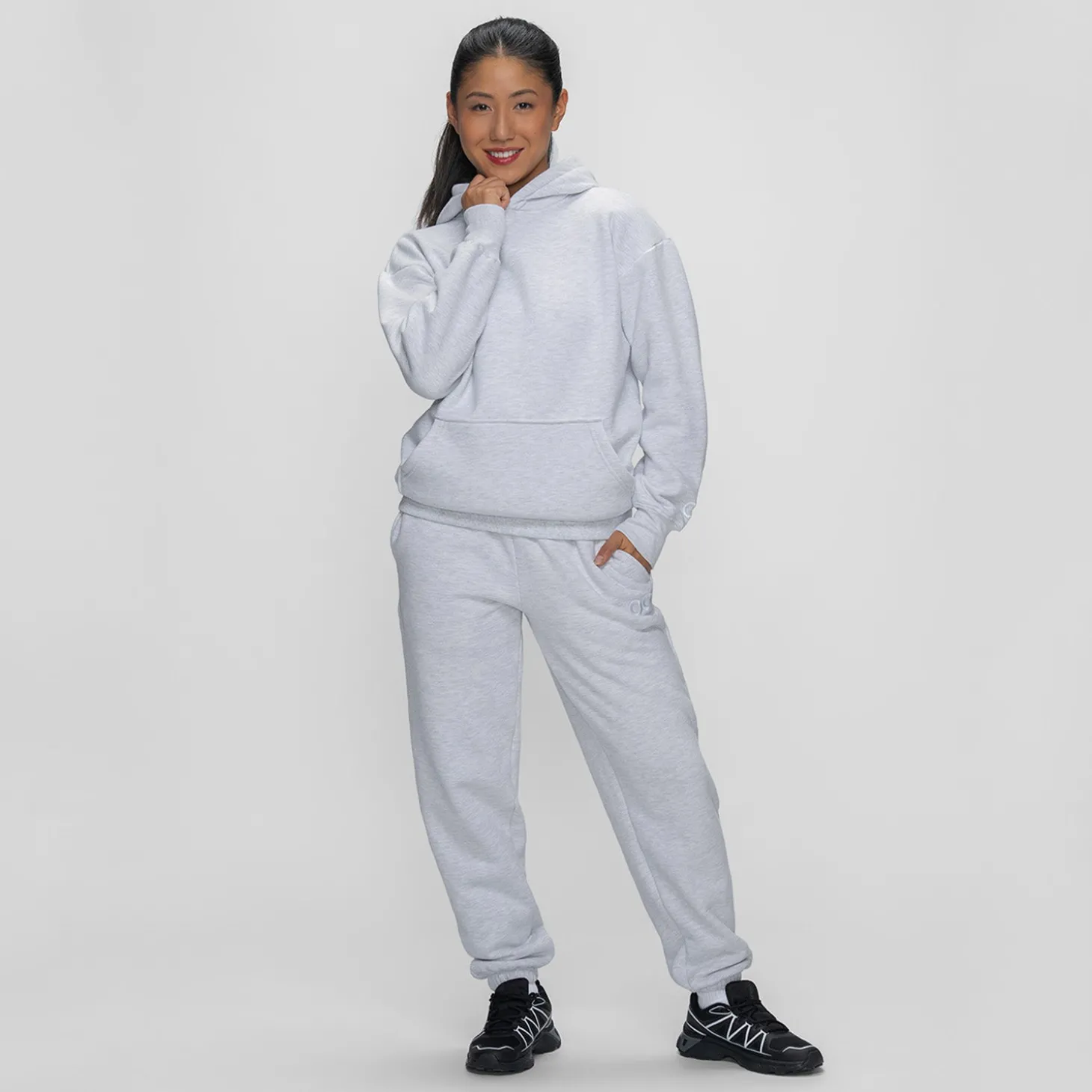 Light Grey Marle Fleece Hoodie