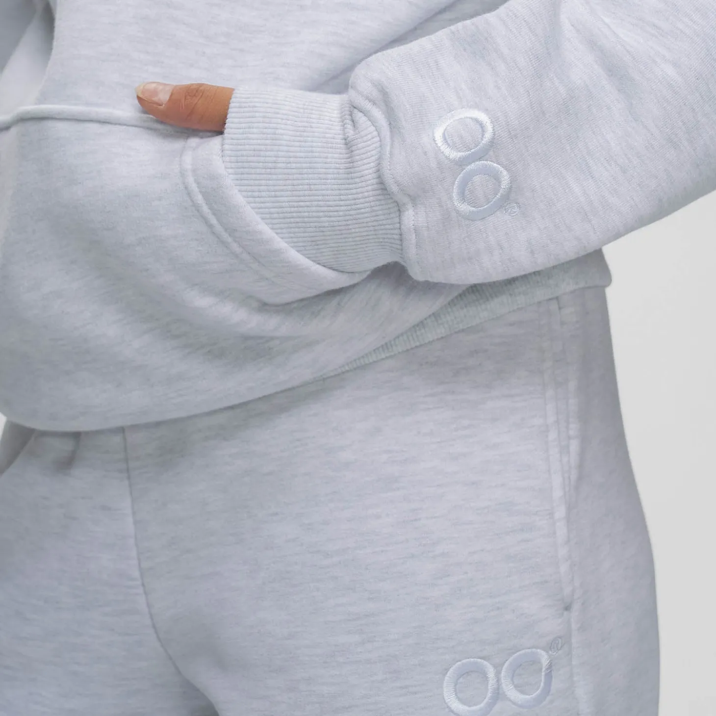 Light Grey Marle Fleece Hoodie