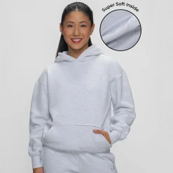 Light Grey Marle Fleece Hoodie