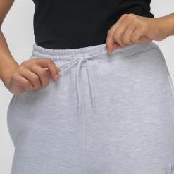 Light Grey Marle Fleece Wide Leg Trackpant