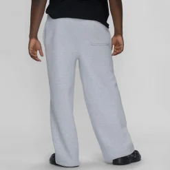 Light Grey Marle Fleece Wide Leg Trackpant
