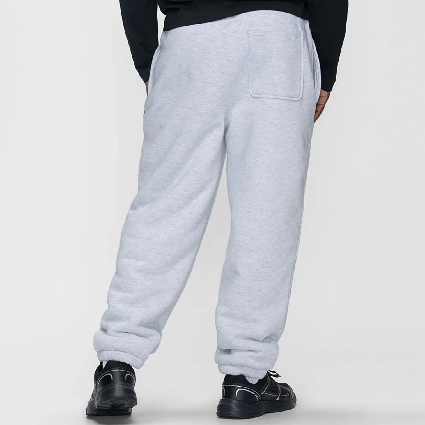 Light Grey Marle Sherpa Lined Cuff Trackpant
