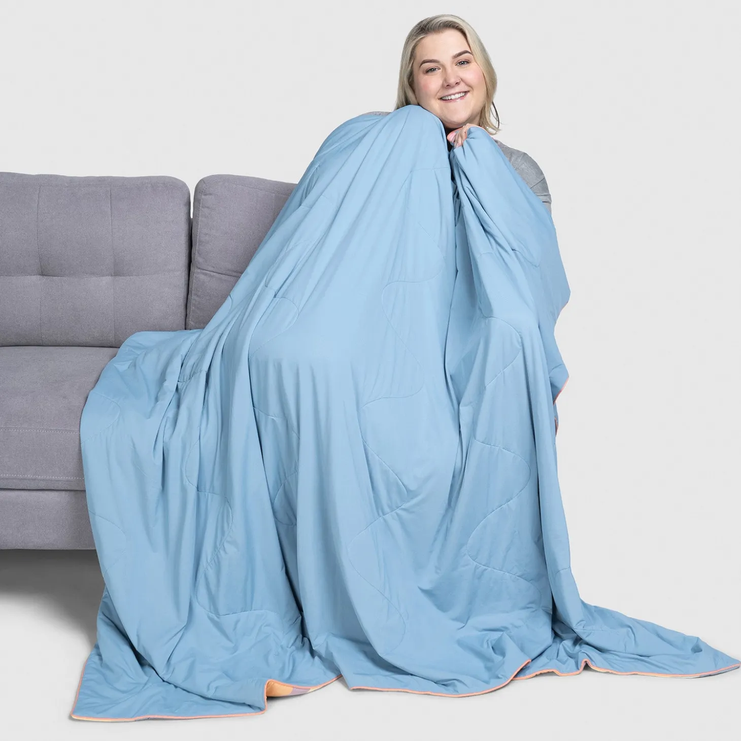 Lilac Pastel Wave Cooling Blanket