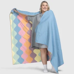 Lilac Pastel Wave Cooling Blanket