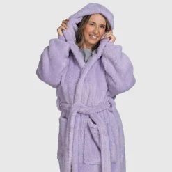 Lilac Fluffy Dressing Gown