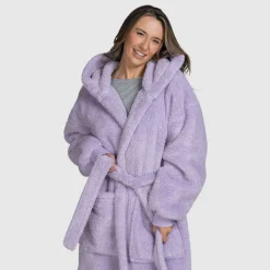 Lilac Fluffy Dressing Gown