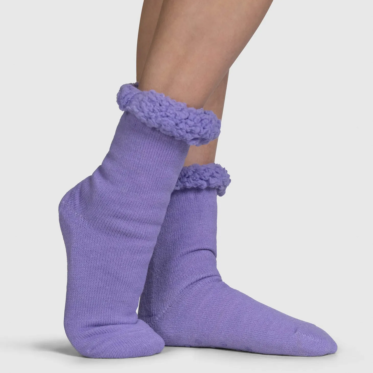 Lilac Sherpa Socks