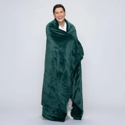 Moss Green Sherpa Blanket