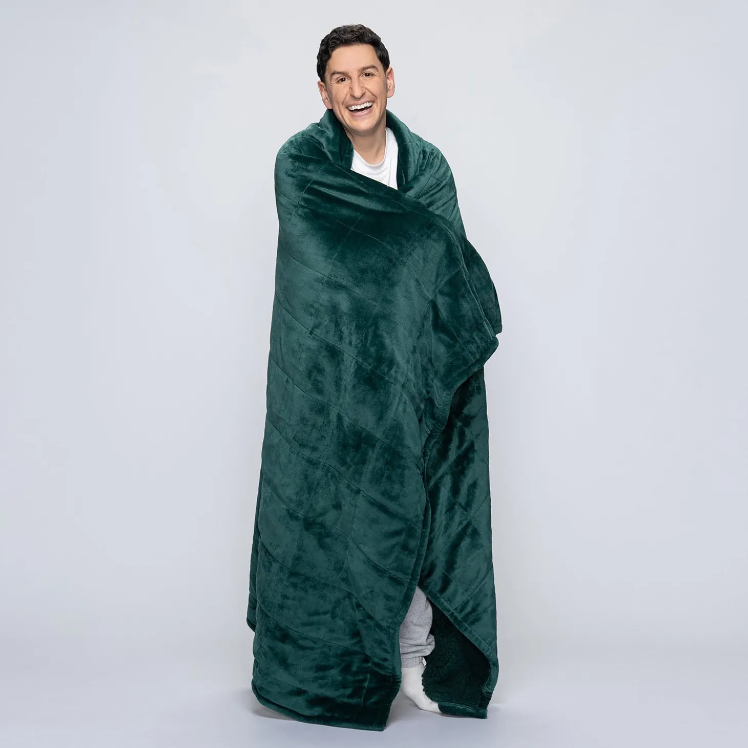Moss Green Sherpa Blanket