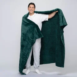Moss Green Sherpa Blanket