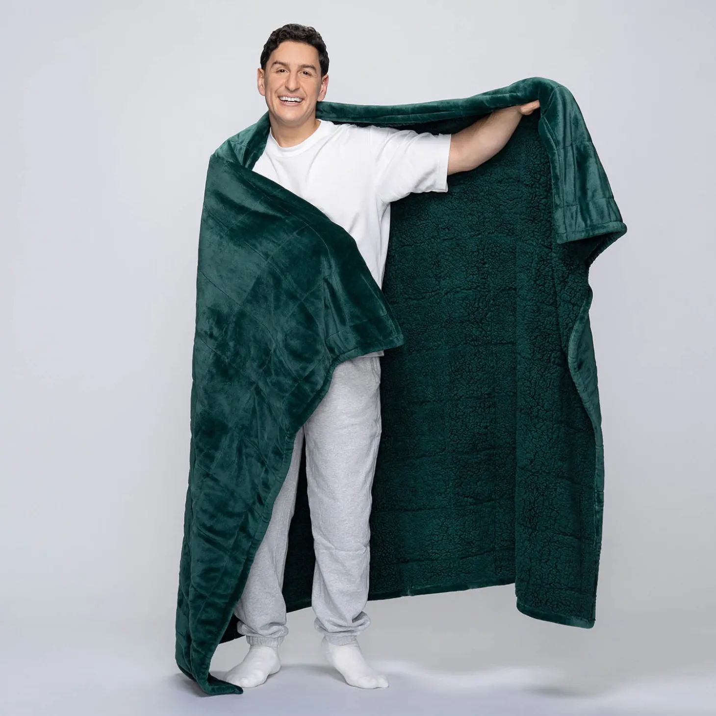 Moss Green Sherpa Blanket