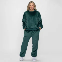 Moss Green Sherpa Cuffed Pant