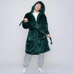 Moss Green Sherpa Dressing Gown