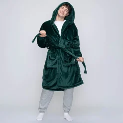 Moss Green Sherpa Dressing Gown