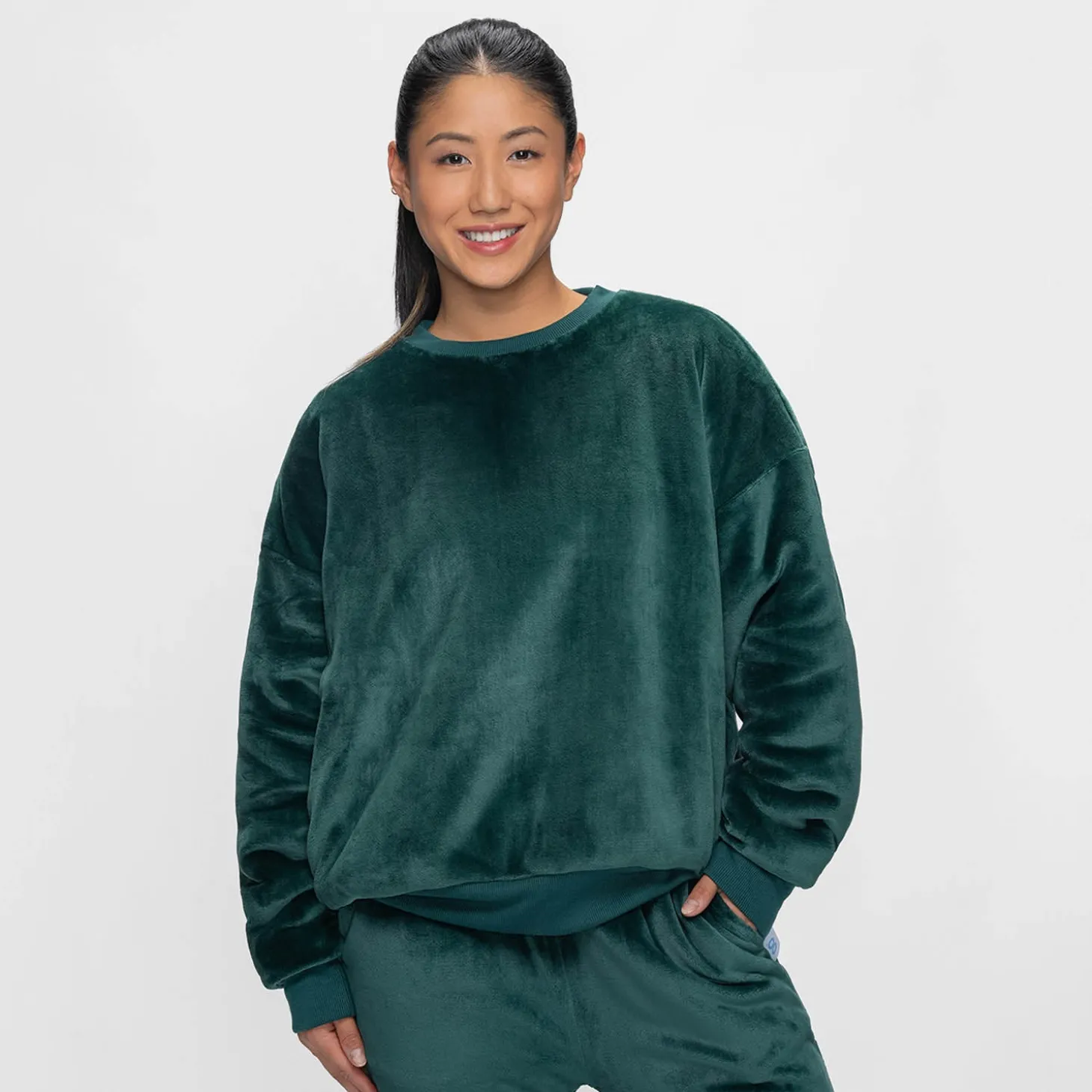 Moss Green Sherpa Jumper