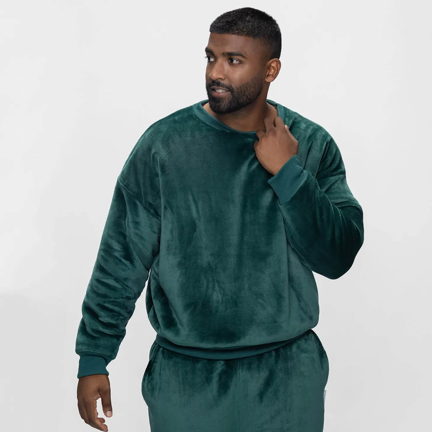 Moss Green Sherpa Jumper