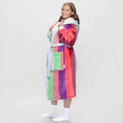 Multi Stripe Sherpa Dressing Gown