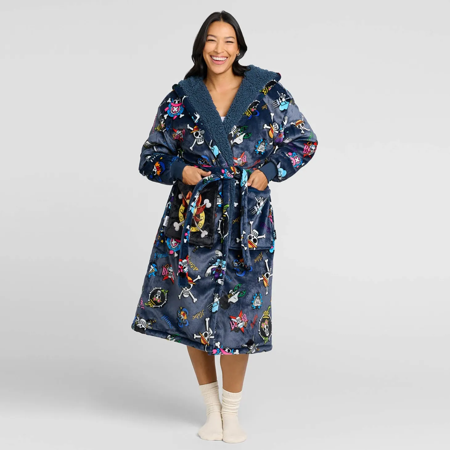 ONE PIECE Group Sherpa Dressing Gown Licensed
