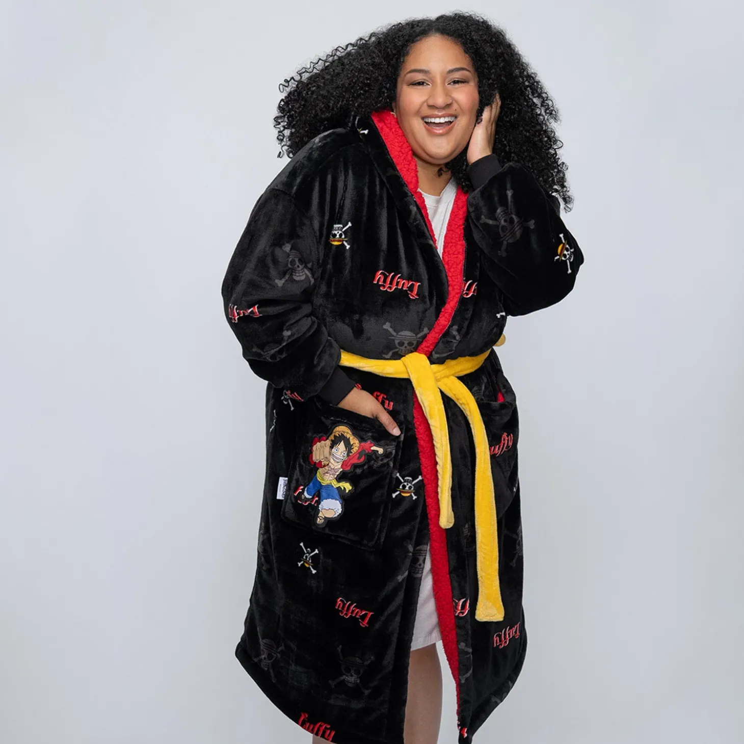 ONE PIECE Luffy Sherpa Dressing Gown Licensed