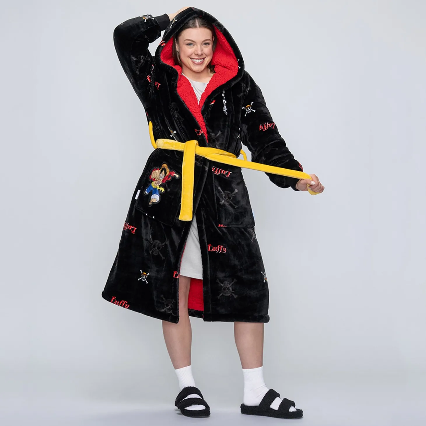 ONE PIECE Luffy Sherpa Dressing Gown Licensed