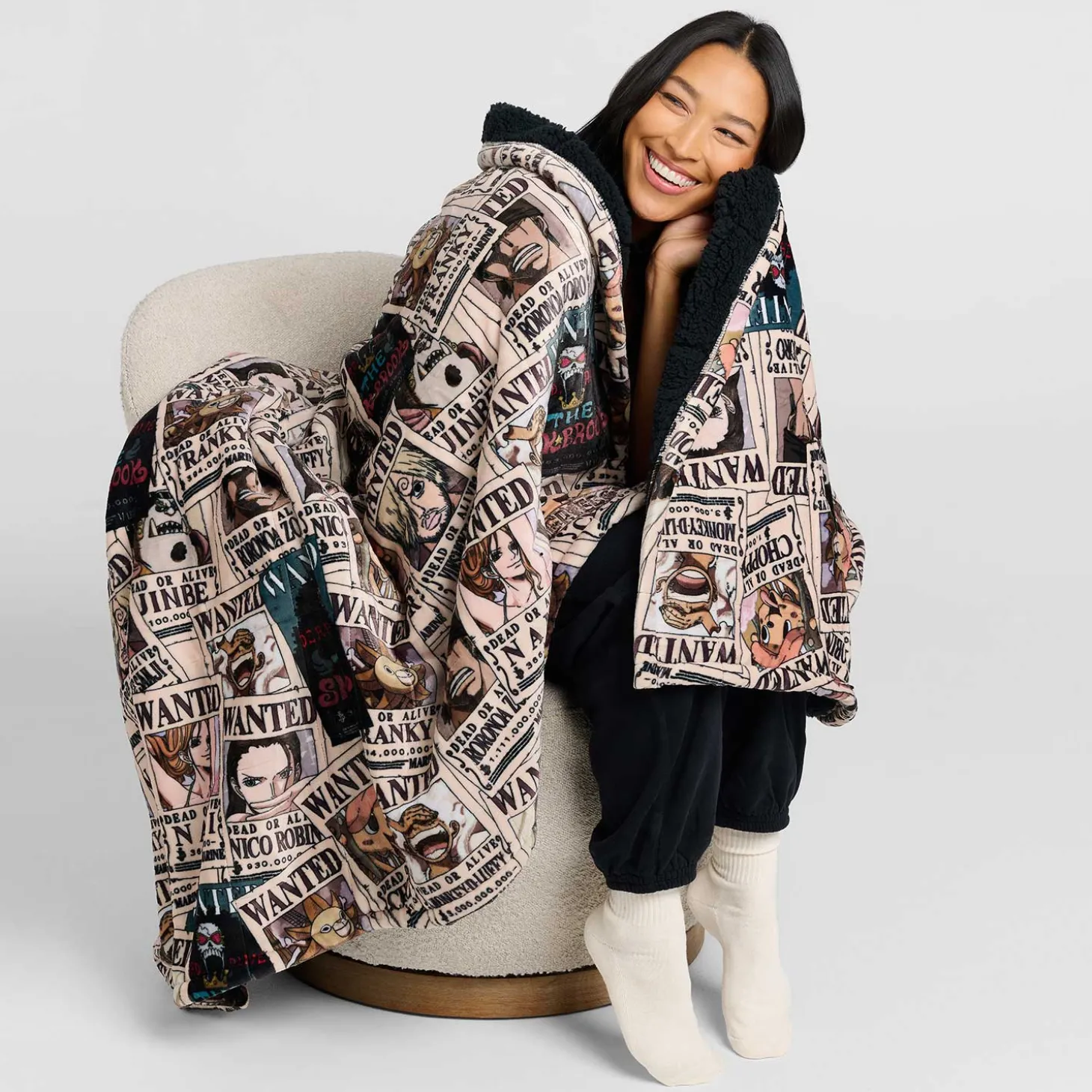 ONE PIECE Wanted Poster Sherpa Blanket Licensed