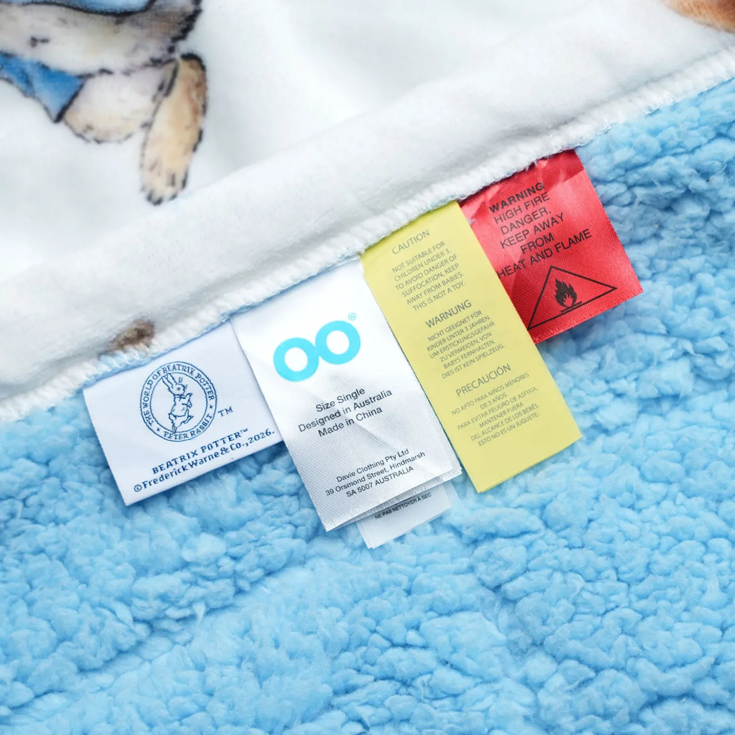 Peter Rabbit Sherpa Blanket Licensed