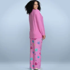 Pink Cooling Long Sleeve PJ Top