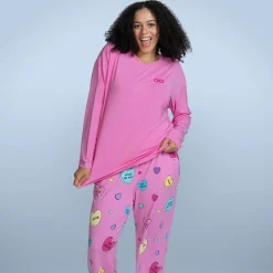 Pink Cooling Long Sleeve PJ Top