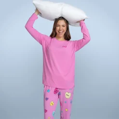Pink Cooling Long Sleeve PJ Top