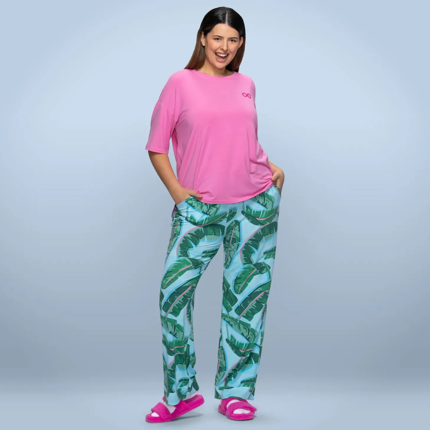 Pink Cooling Short Sleeve PJ Top
