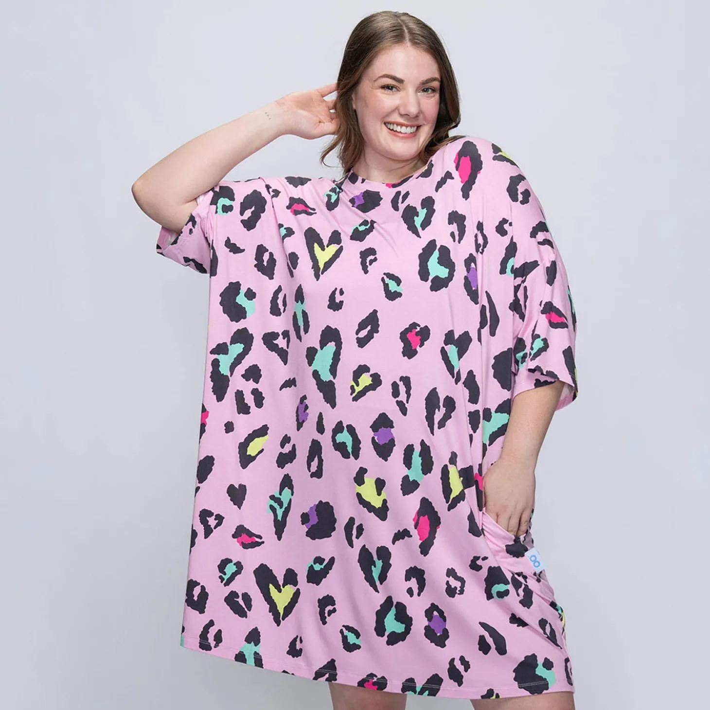 Pink Leopard Sleep Tee Nightie
