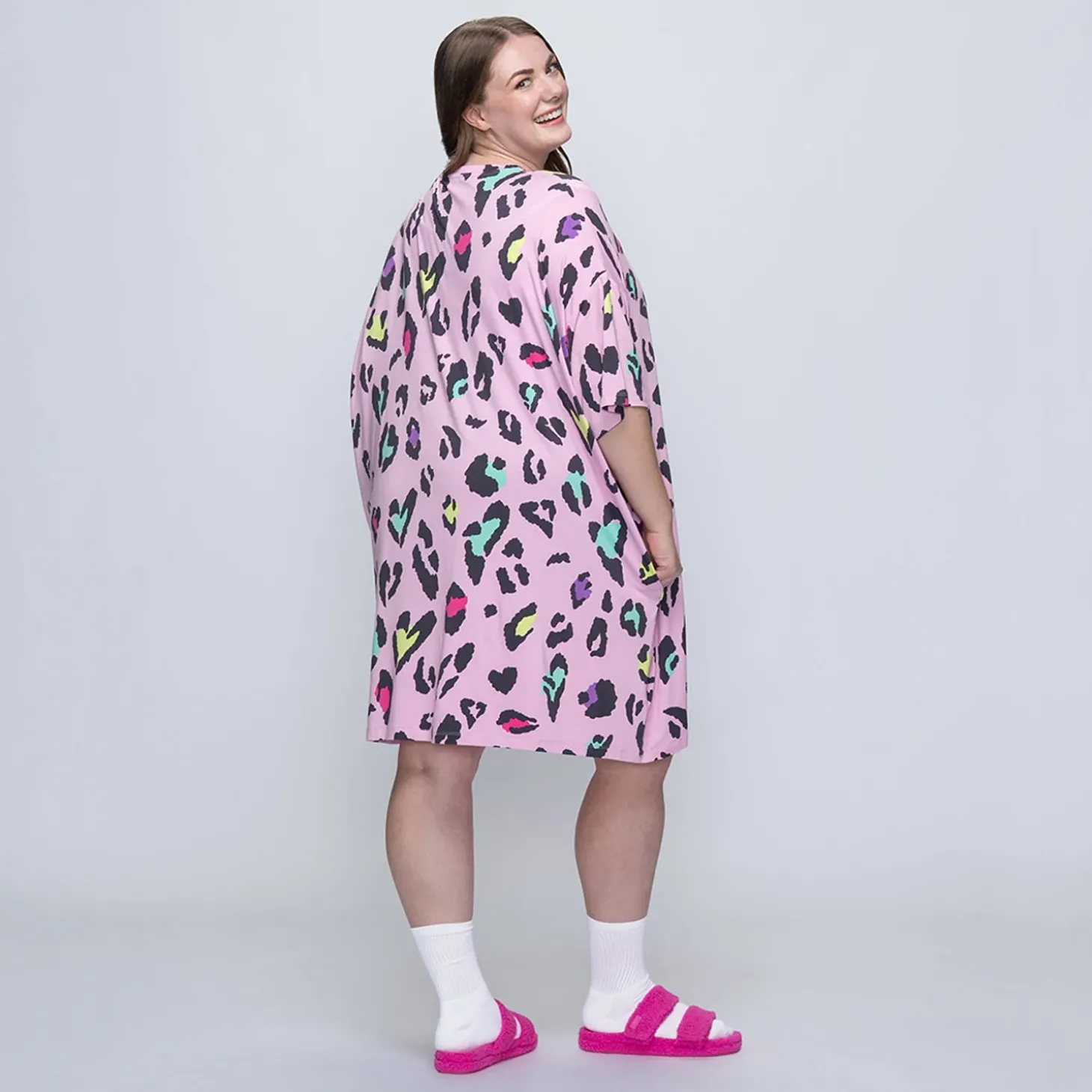 Pink Leopard Sleep Tee Nightie