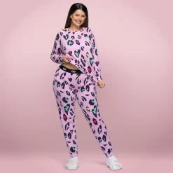 Pink Leopard Warming Cuffed PJ Bottom