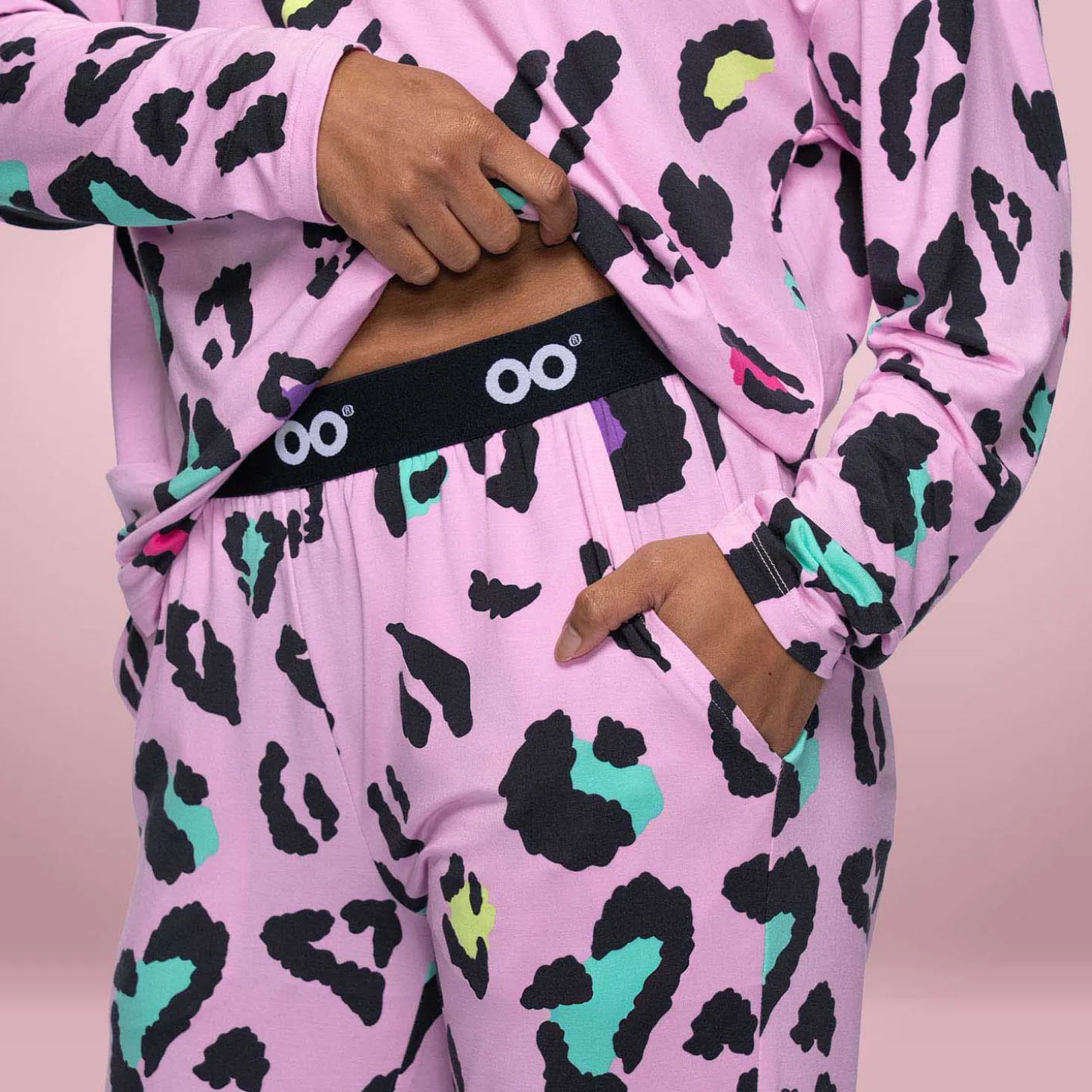 Pink Leopard Warming Cuffed PJ Bottom