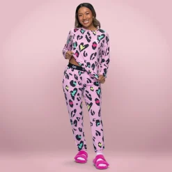 Pink Leopard Warming Cuffed PJ Bottom