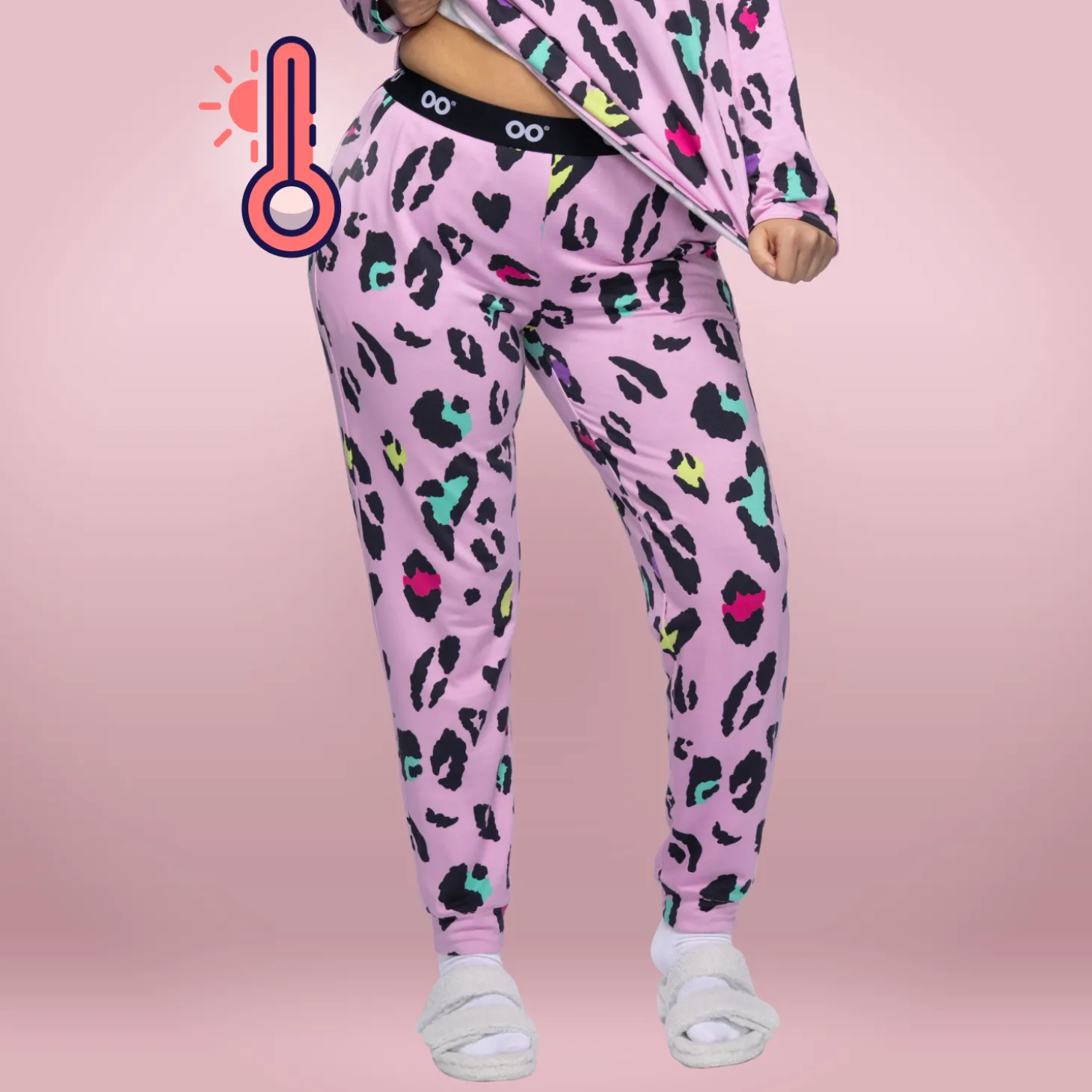 Pink Leopard Warming Cuffed PJ Bottom
