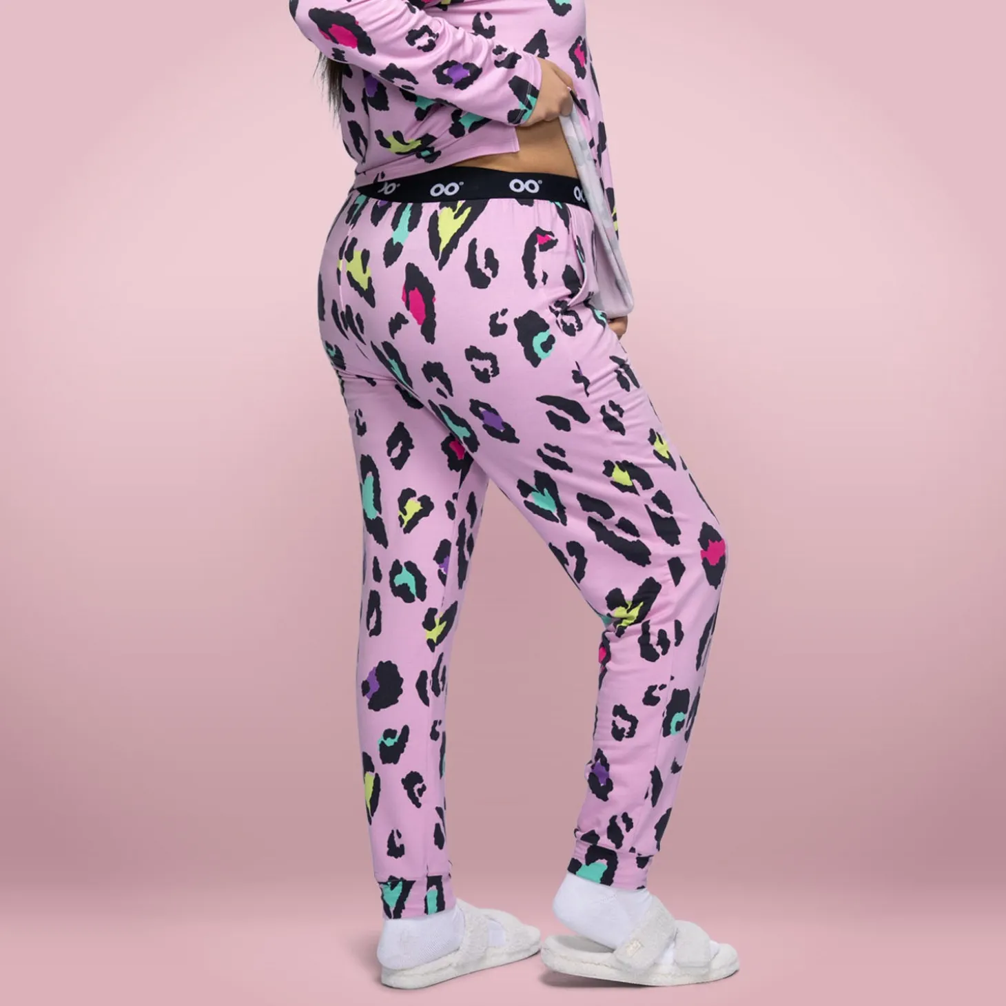 Pink Leopard Warming Cuffed PJ Bottom