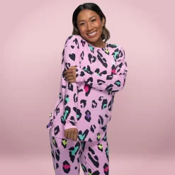 Pink Leopard Warming Long Sleeve PJ Top