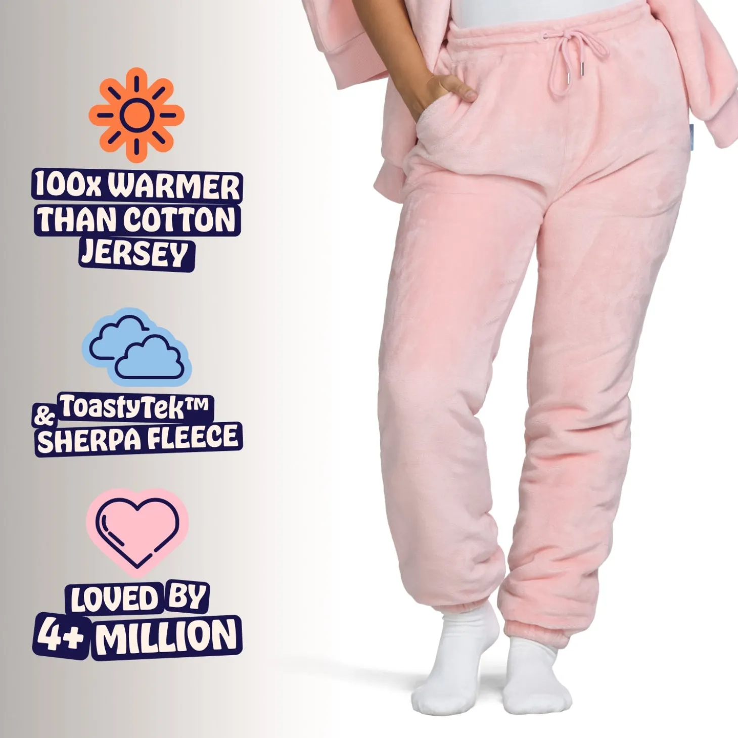 Pink Sherpa Cuffed Pant