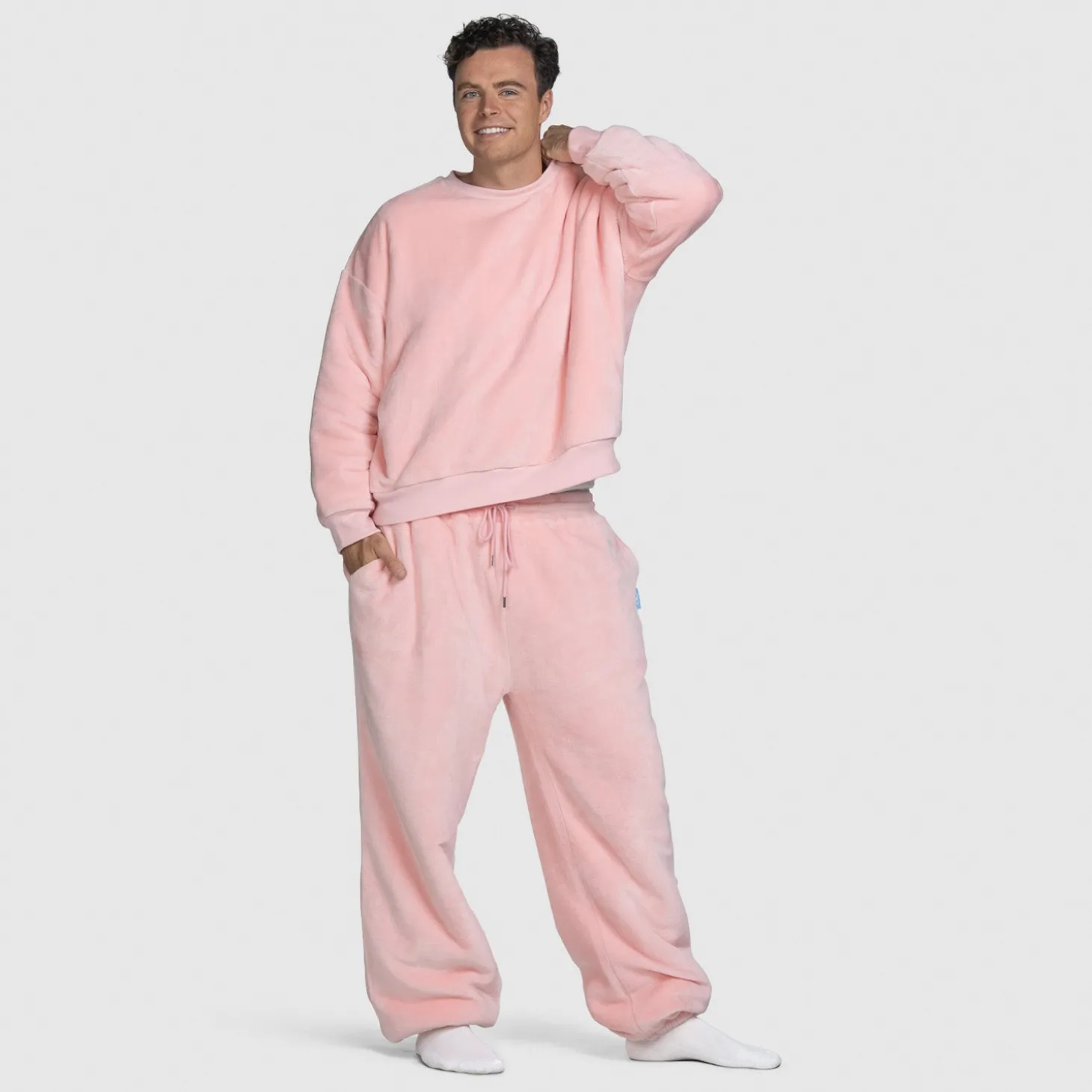 Pink Sherpa Cuffed Pant
