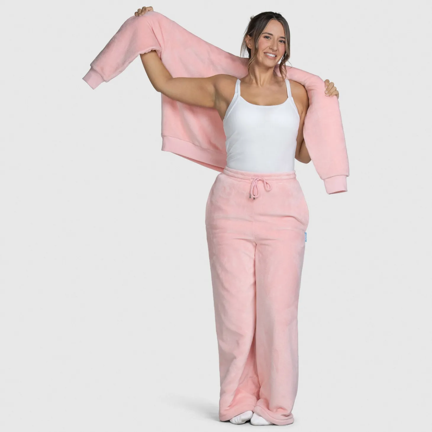 Pink Sherpa Wide Leg Pant